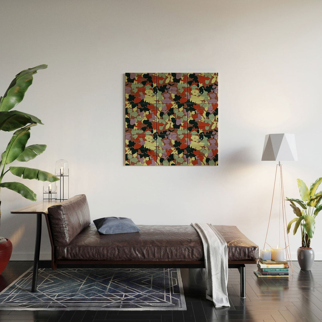 Marta Barragan Camarasa Retro Bloom Medley Wood Wall Mural