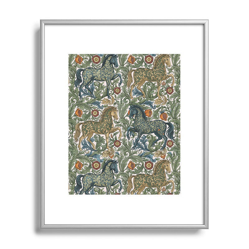 Marta Barragan Camarasa Renaissance Horse Garden Metal Framed Art Print