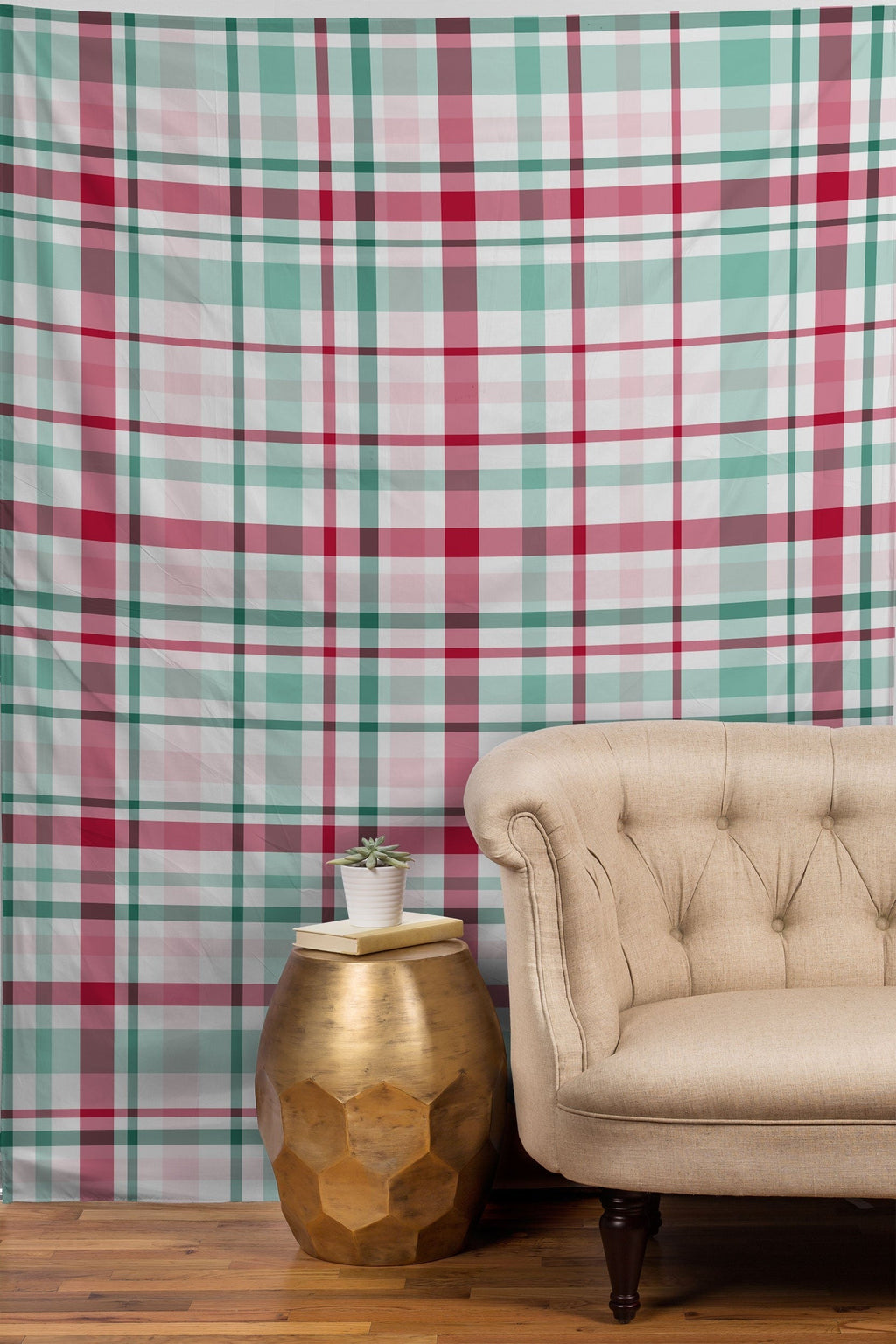 Lisa Argyropoulos Merry Vintage Plaid Tapestry