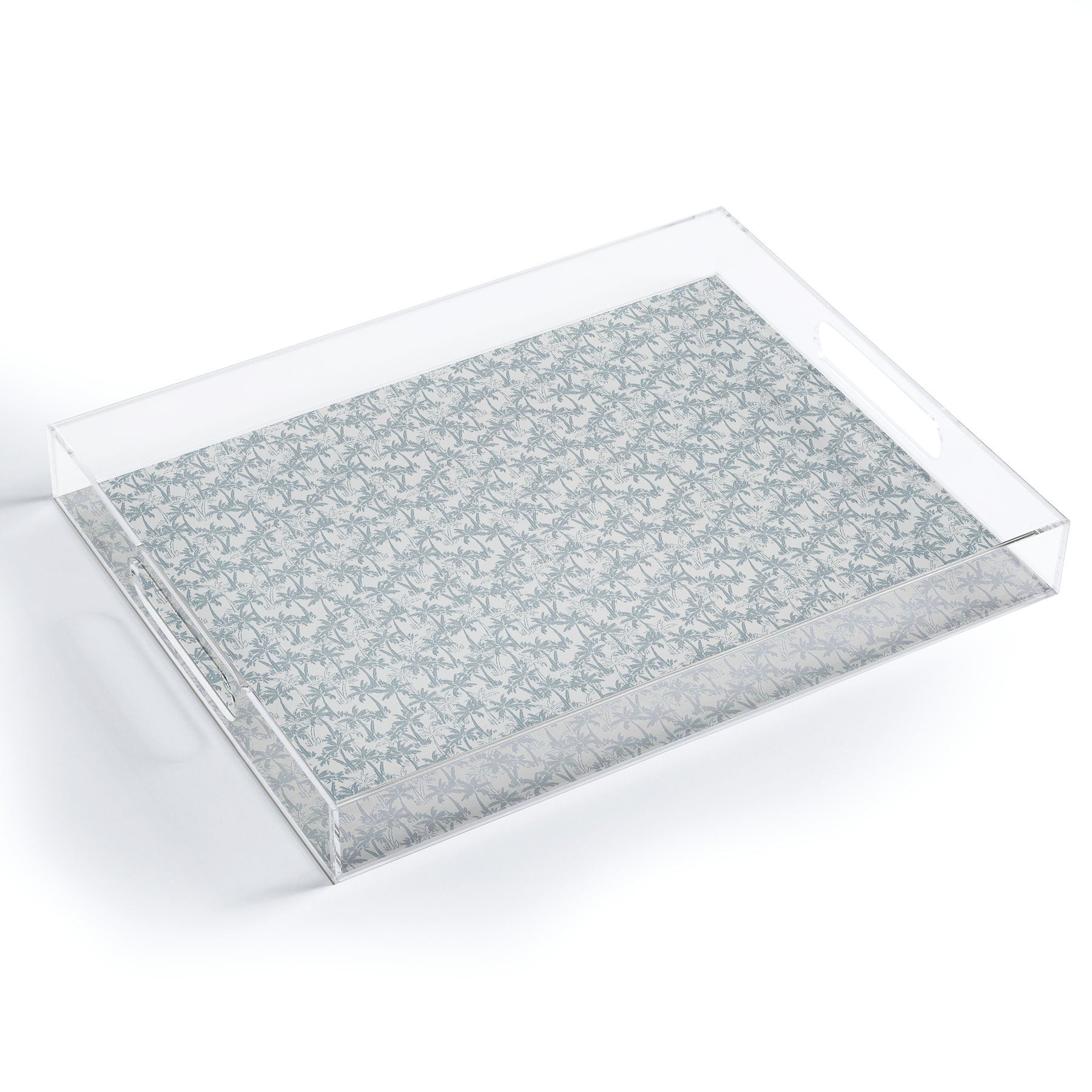 CoastL Studio Palm Forest Coastal Blue Acrylic Tray