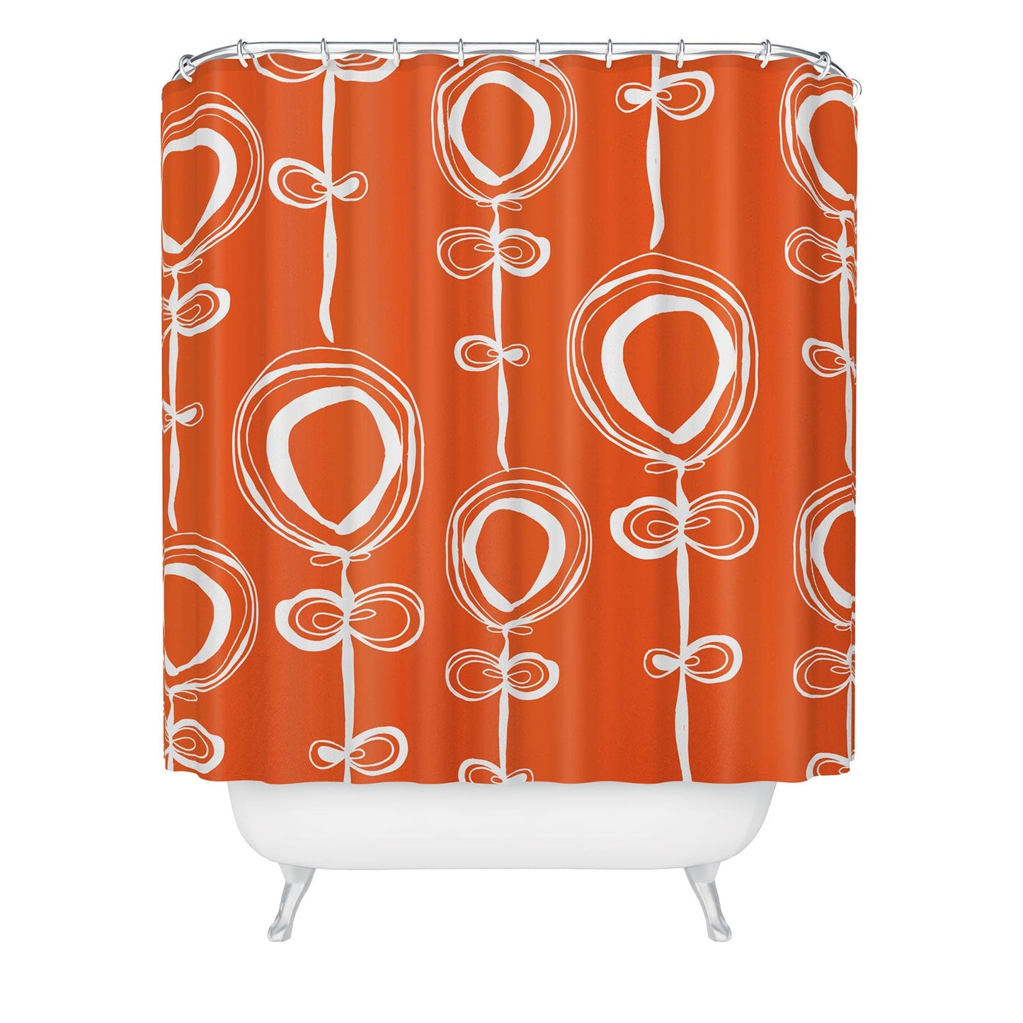 Rachael Taylor Contemporary Orange Shower Curtain