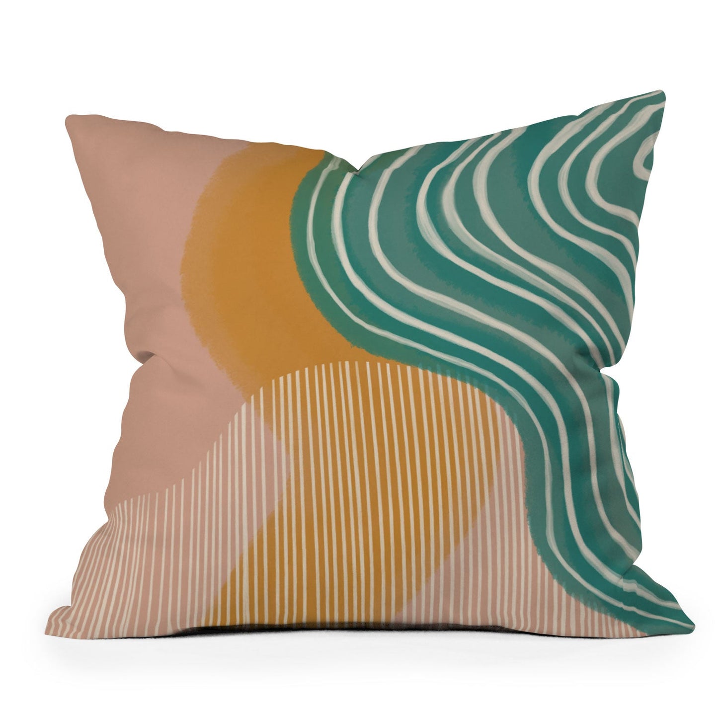 Rachel Szo Morning Swim Outdoor Throw Pillow