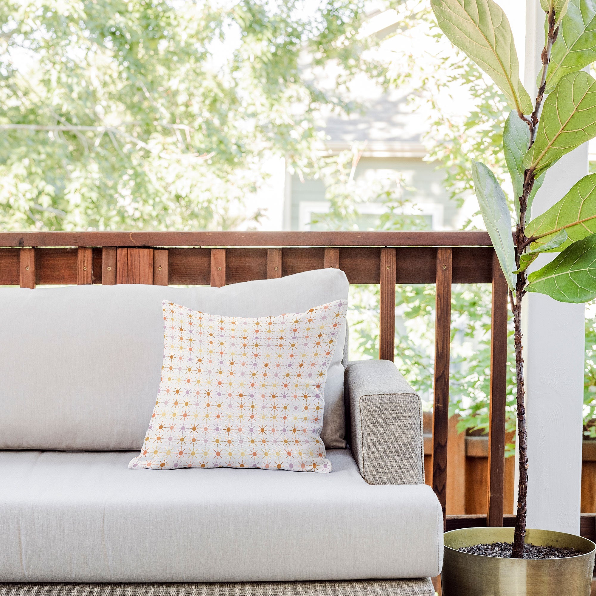 Rachel Szo Sunny Pattern Outdoor Throw Pillow