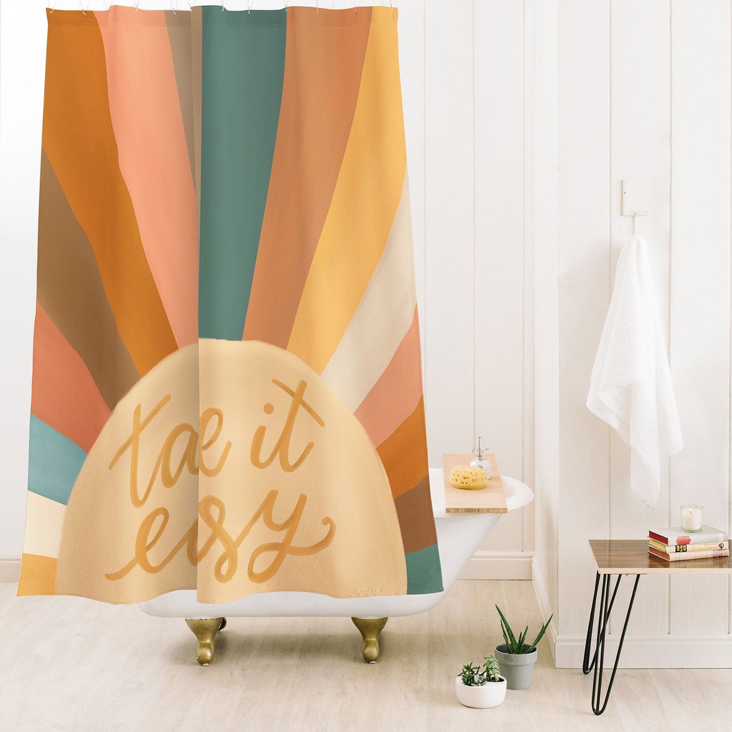 Rachel Szo Take It Easy Sunshine Shower Curtain