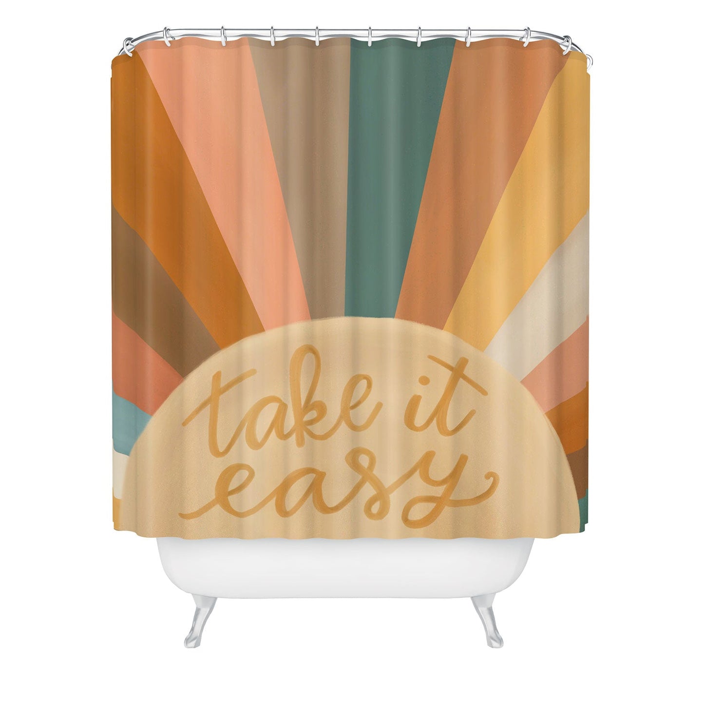 Rachel Szo Take It Easy Sunshine Shower Curtain