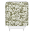 Rachelle Roberts Farm Land Toile In Vintage Green Shower Curtain