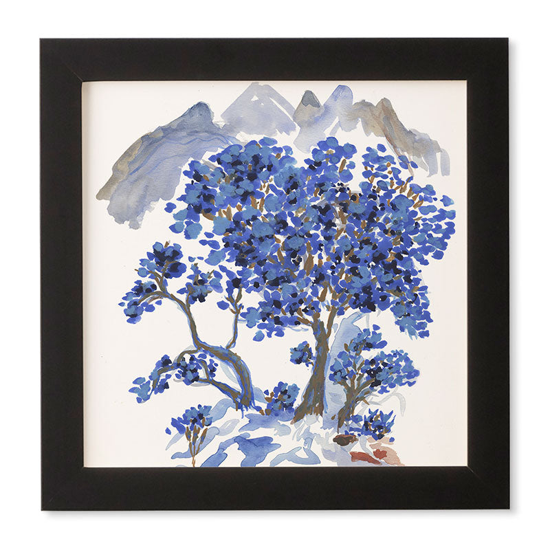 Rachelle Roberts Misty Blue Mountain Framed Wall Art