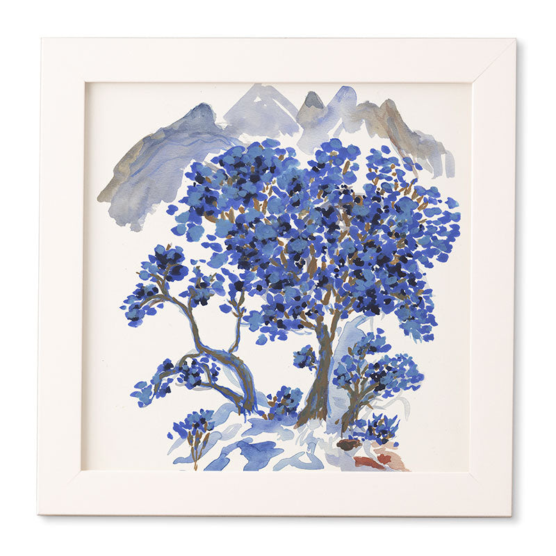 Rachelle Roberts Misty Blue Mountain Framed Wall Art