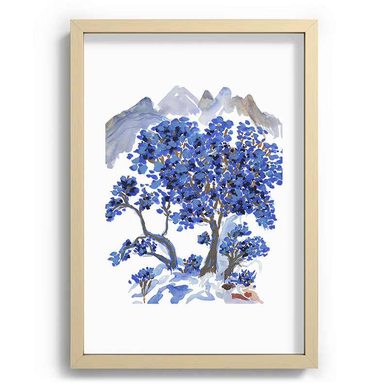 Rachelle Roberts Misty Blue Mountain Recessed Framing Rectangle