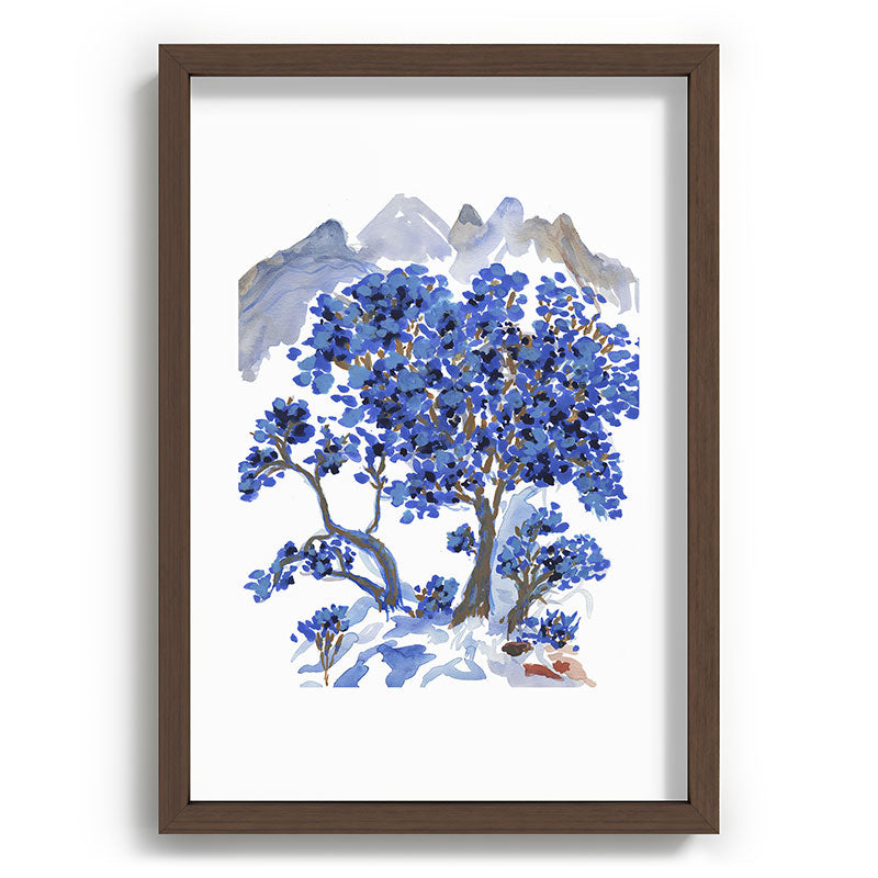 Rachelle Roberts Misty Blue Mountain Recessed Framing Rectangle