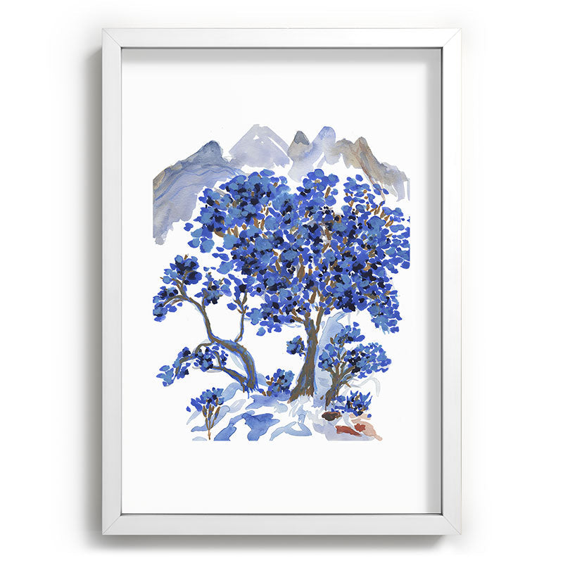 Rachelle Roberts Misty Blue Mountain Recessed Framing Rectangle