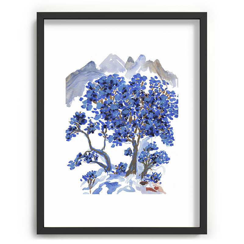 Rachelle Roberts Misty Blue Mountain Recessed Framing Rectangle