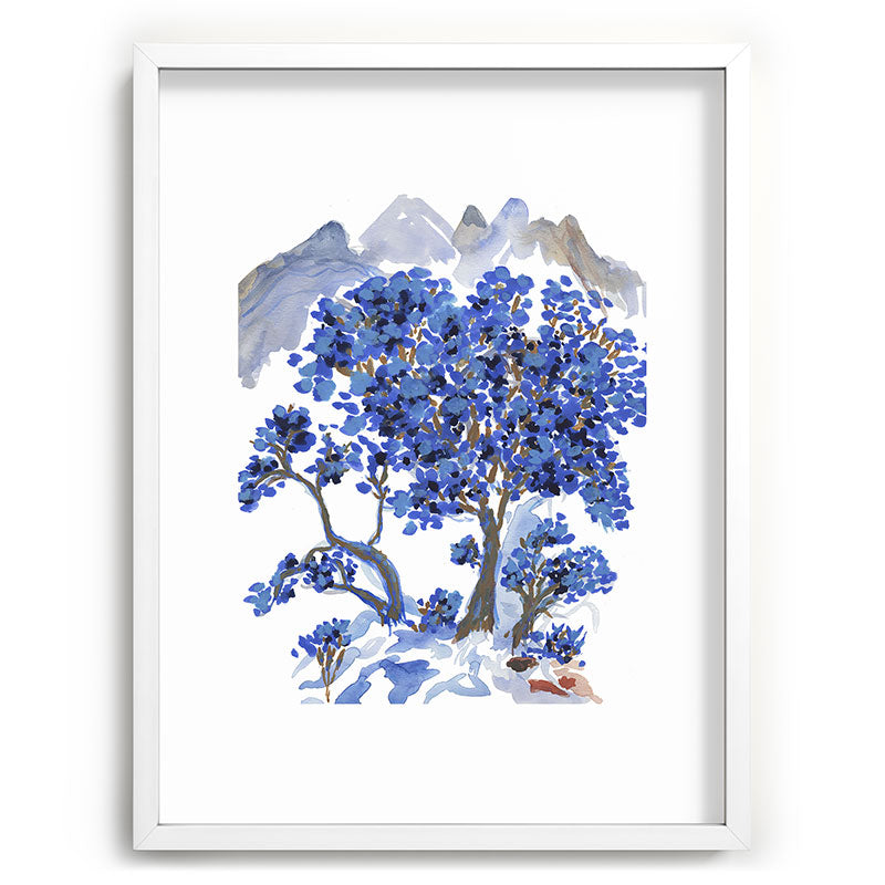 Rachelle Roberts Misty Blue Mountain Recessed Framing Rectangle