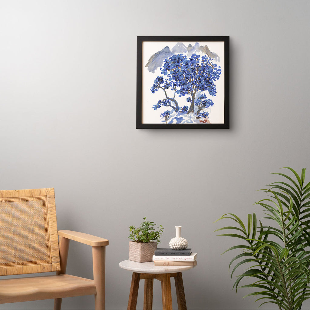 Rachelle Roberts Misty Blue Mountain Framed Wall Art