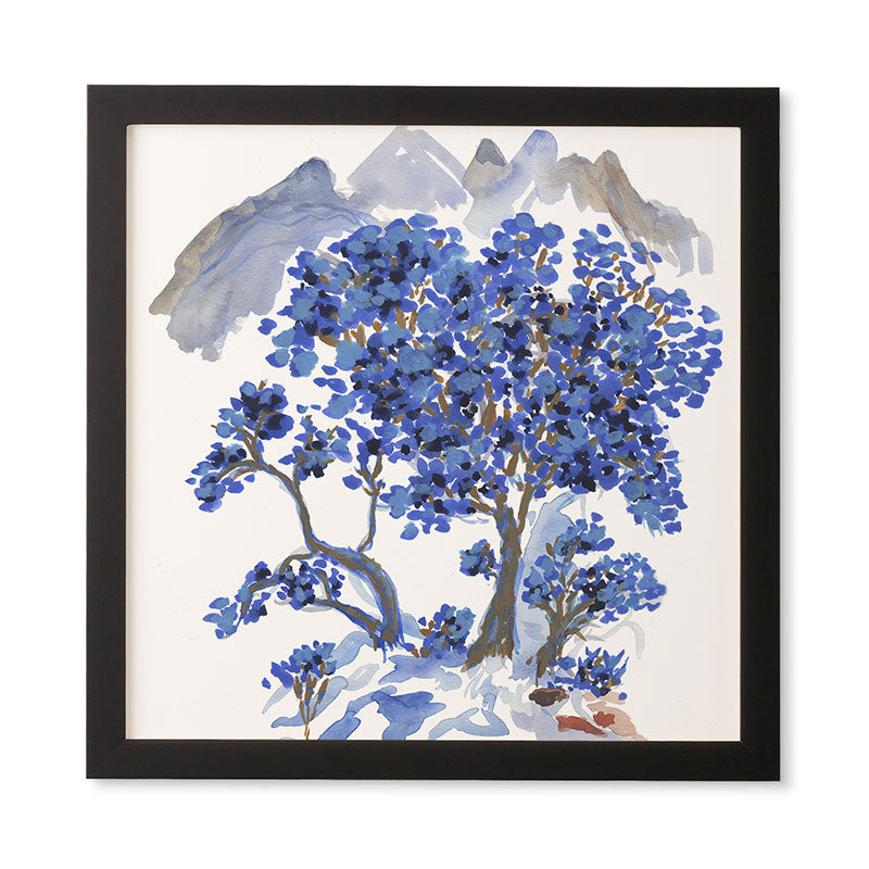 Rachelle Roberts Misty Blue Mountain Framed Wall Art