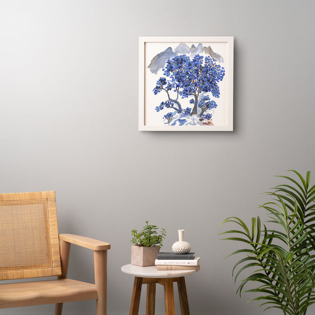 Rachelle Roberts Misty Blue Mountain Framed Wall Art