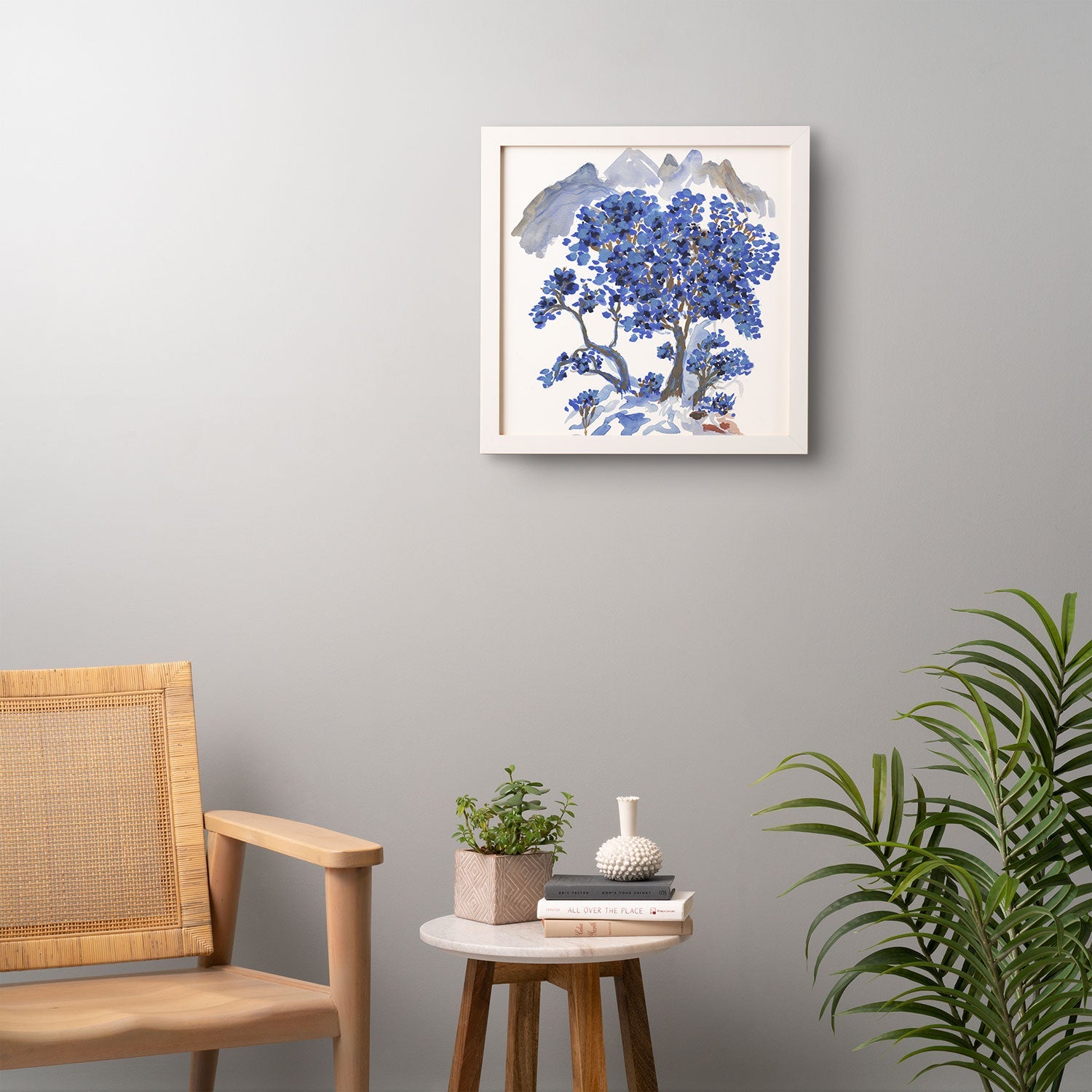 Rachelle Roberts Misty Blue Mountain Framed Wall Art