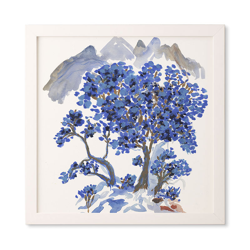 Rachelle Roberts Misty Blue Mountain Framed Wall Art