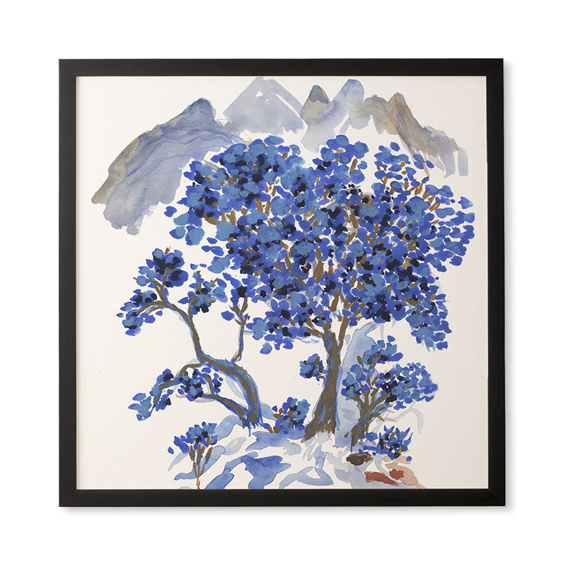 Rachelle Roberts Misty Blue Mountain Framed Wall Art