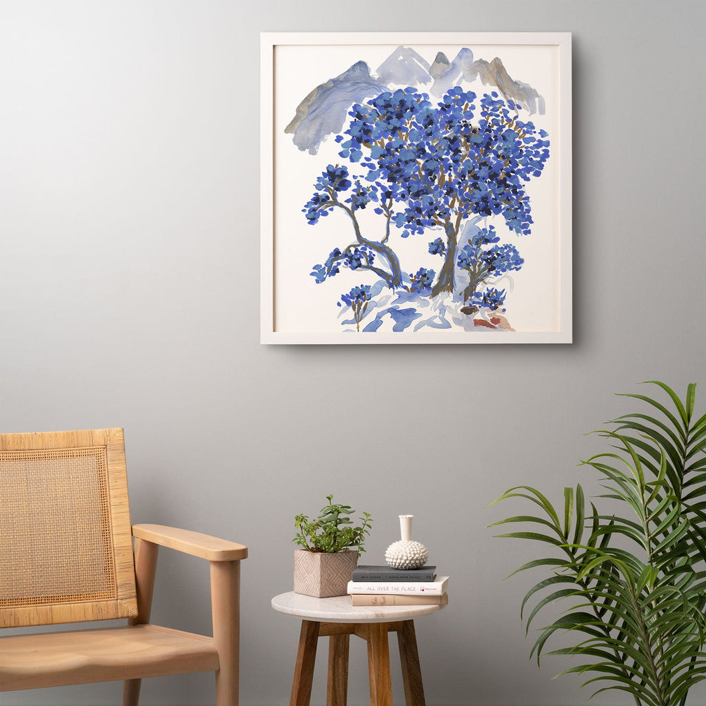 Rachelle Roberts Misty Blue Mountain Framed Wall Art