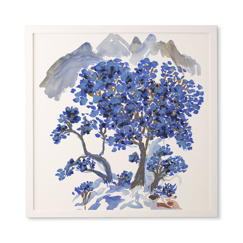 Rachelle Roberts Misty Blue Mountain Framed Wall Art