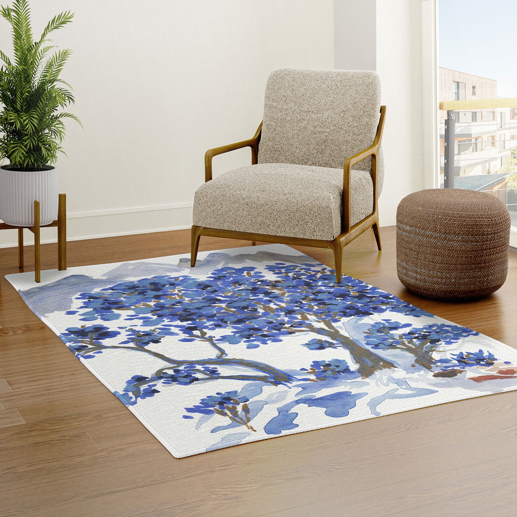 Rachelle Roberts Misty Blue Mountain Area Rug