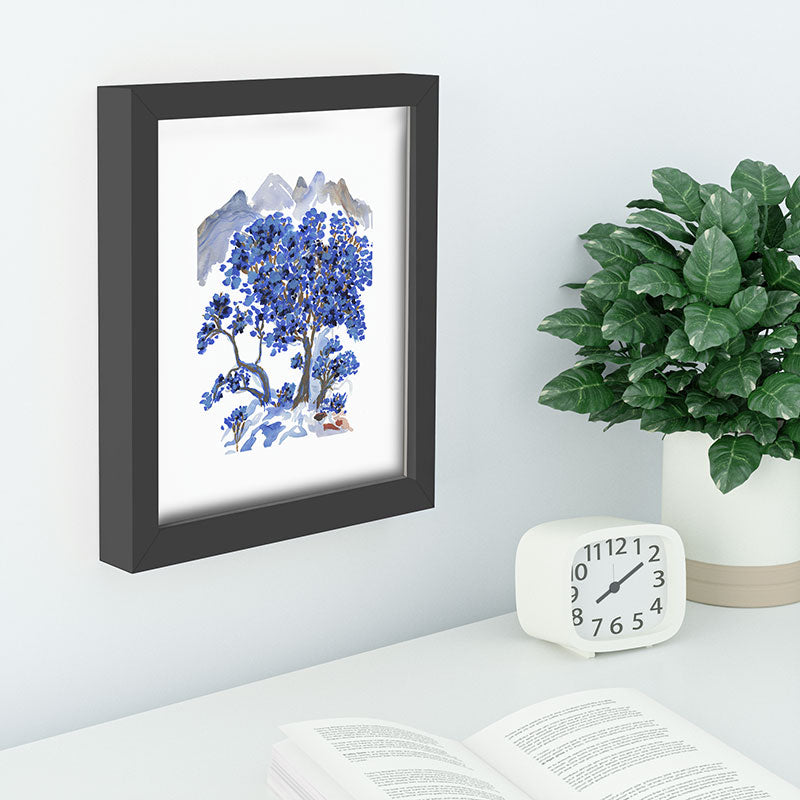 Rachelle Roberts Misty Blue Mountain Recessed Framing Rectangle