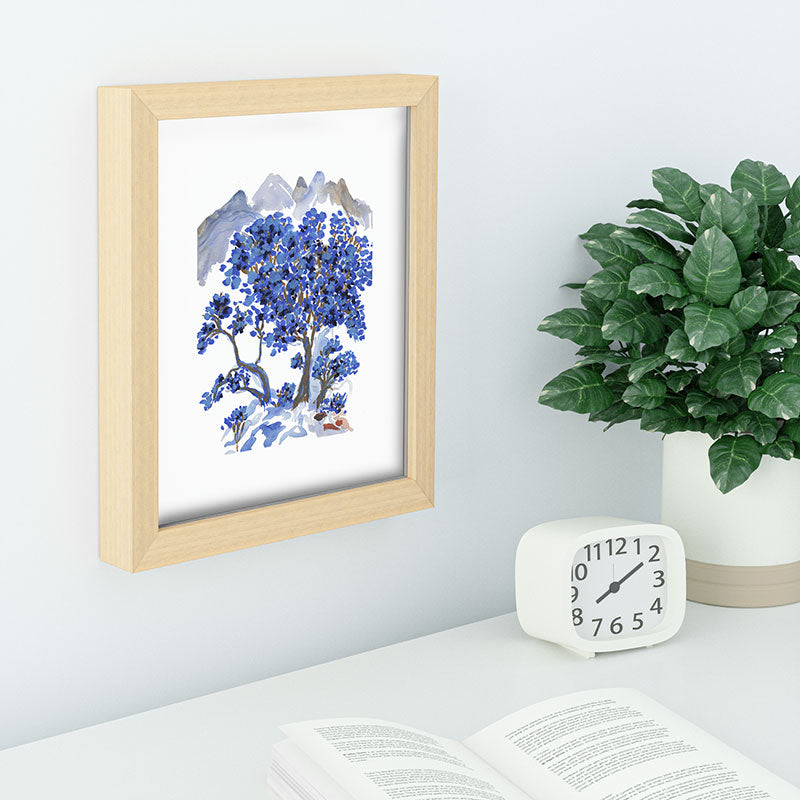 Rachelle Roberts Misty Blue Mountain Recessed Framing Rectangle