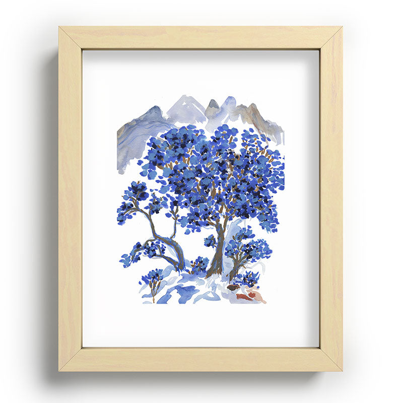 Rachelle Roberts Misty Blue Mountain Recessed Framing Rectangle
