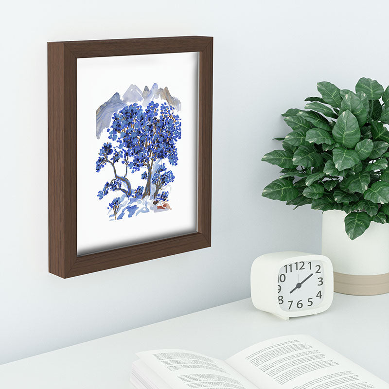 Rachelle Roberts Misty Blue Mountain Recessed Framing Rectangle