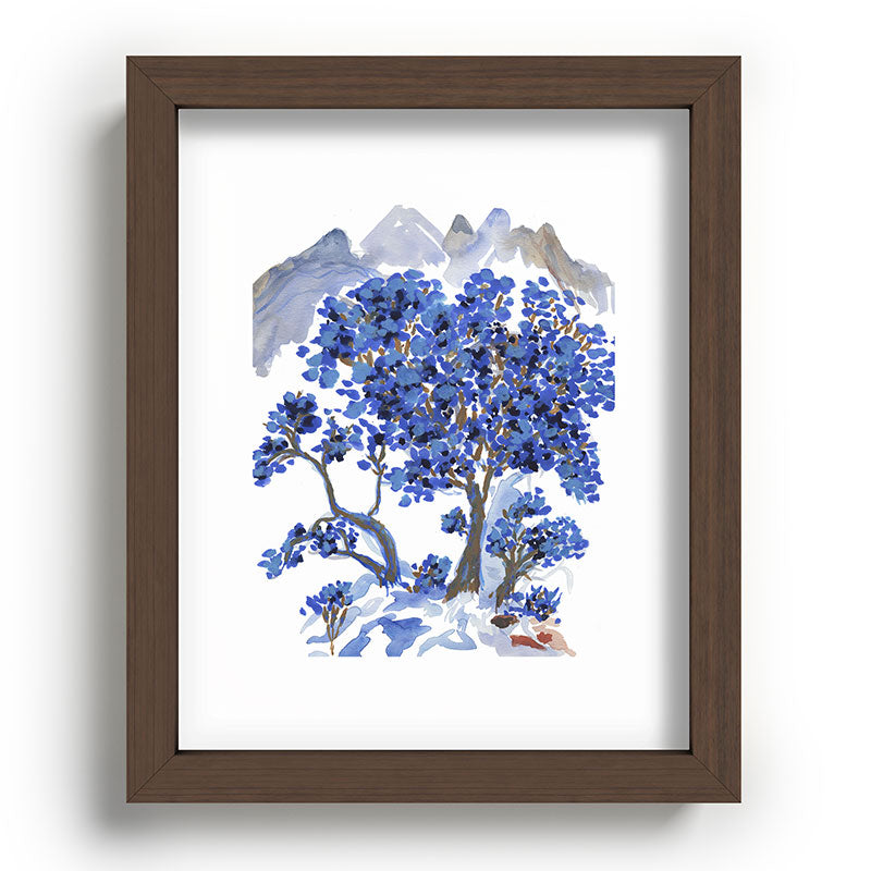 Rachelle Roberts Misty Blue Mountain Recessed Framing Rectangle