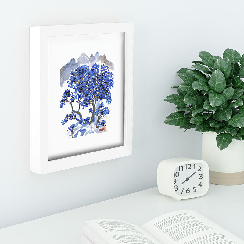 Rachelle Roberts Misty Blue Mountain Recessed Framing Rectangle