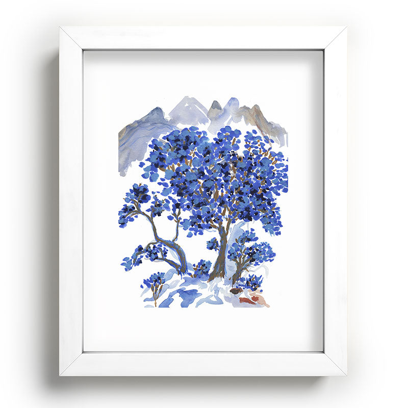 Rachelle Roberts Misty Blue Mountain Recessed Framing Rectangle