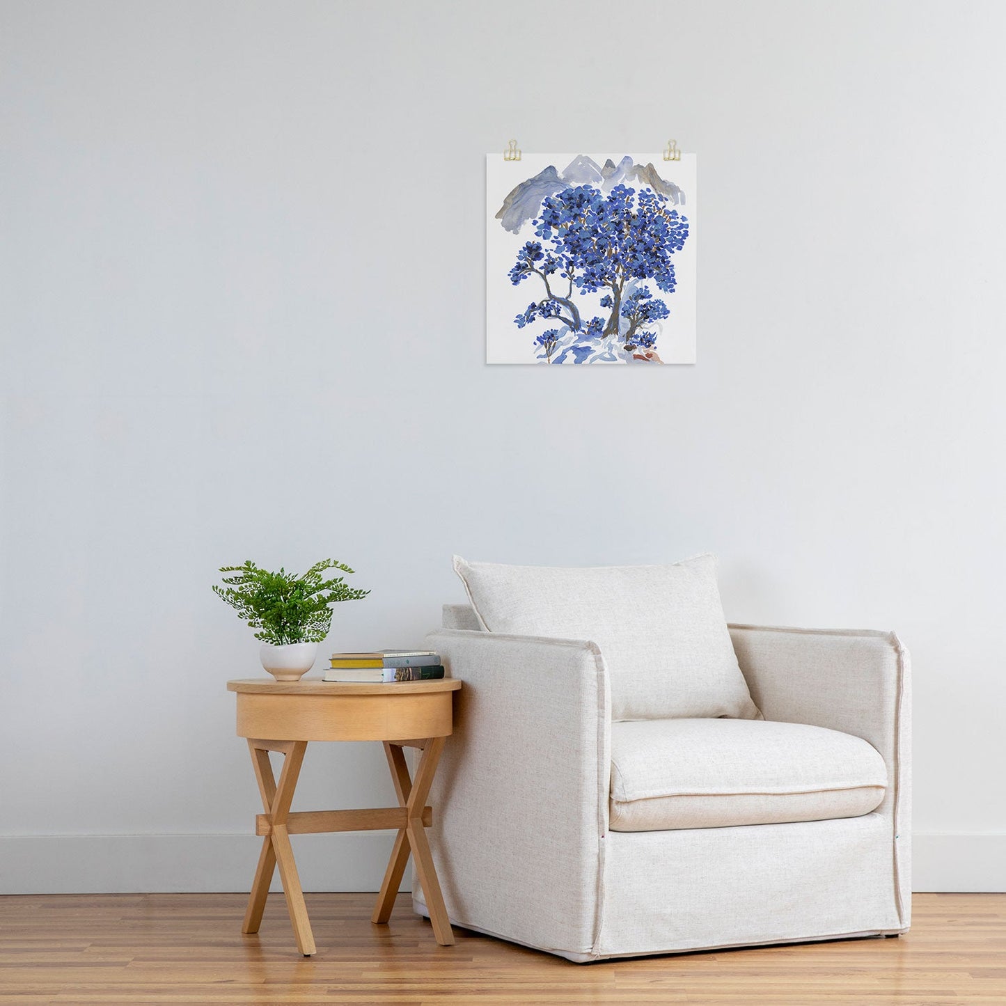 Rachelle Roberts Misty Blue Mountain Art Print