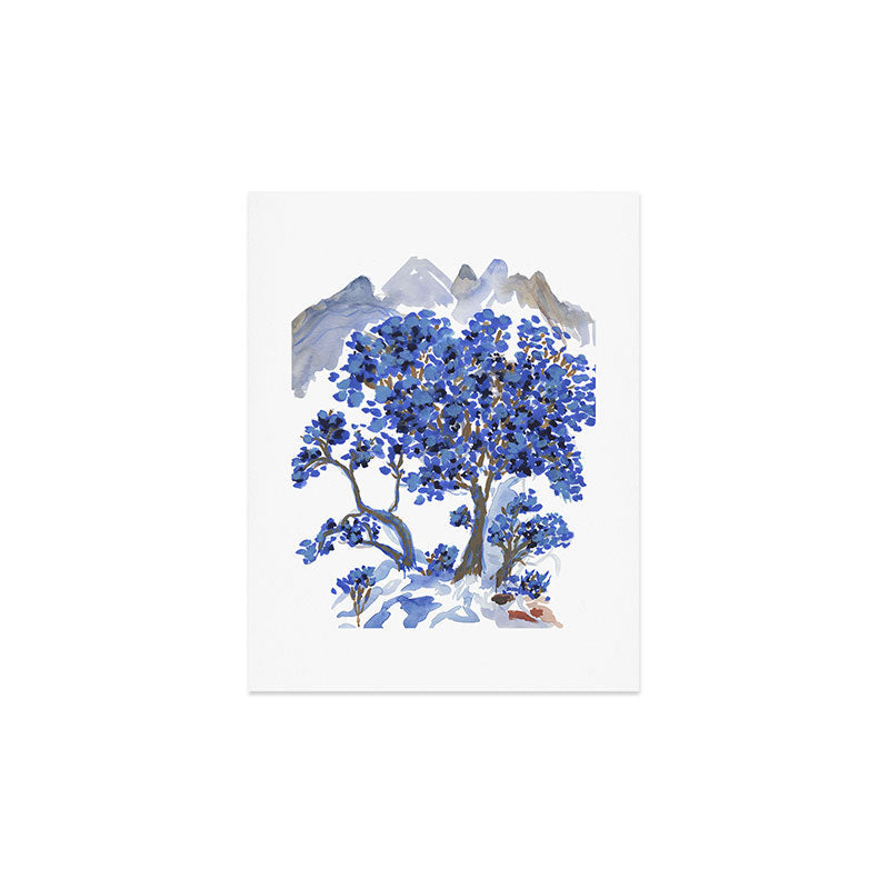 Rachelle Roberts Misty Blue Mountain Art Print