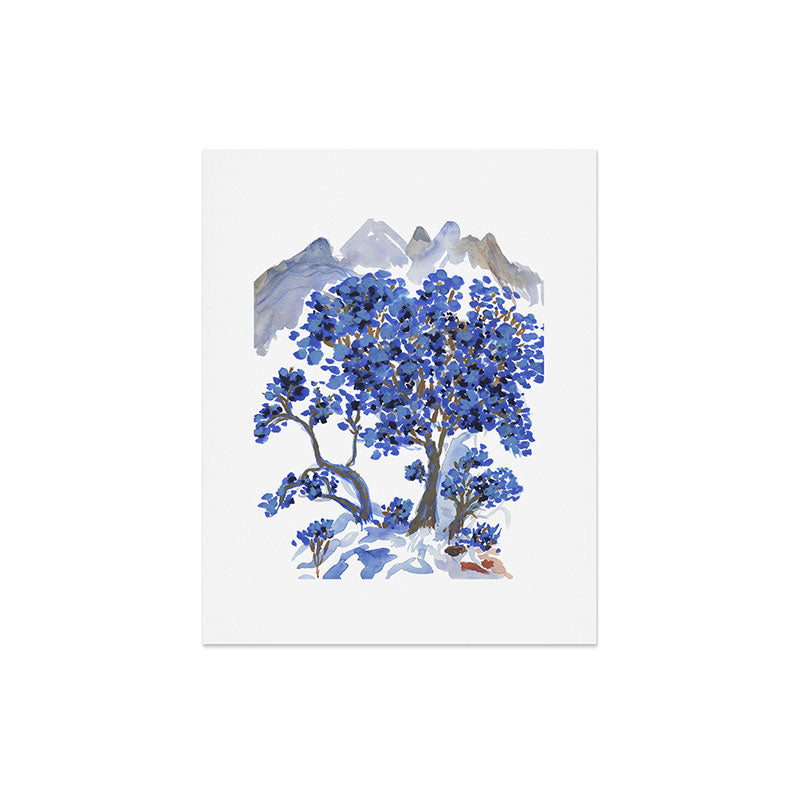 Rachelle Roberts Misty Blue Mountain Art Print