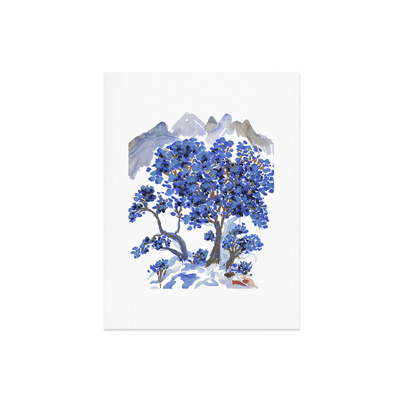 Rachelle Roberts Misty Blue Mountain Art Print