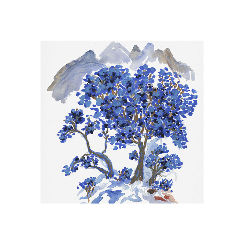 Rachelle Roberts Misty Blue Mountain Art Print