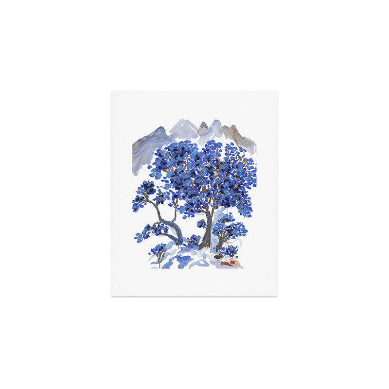 Rachelle Roberts Misty Blue Mountain Art Print