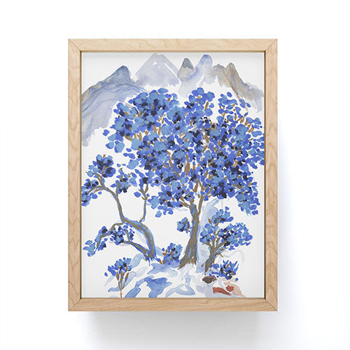 Rachelle Roberts Misty Blue Mountain Framed Mini Art Print
