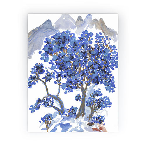 Rachelle Roberts Misty Blue Mountain Mini Art Print