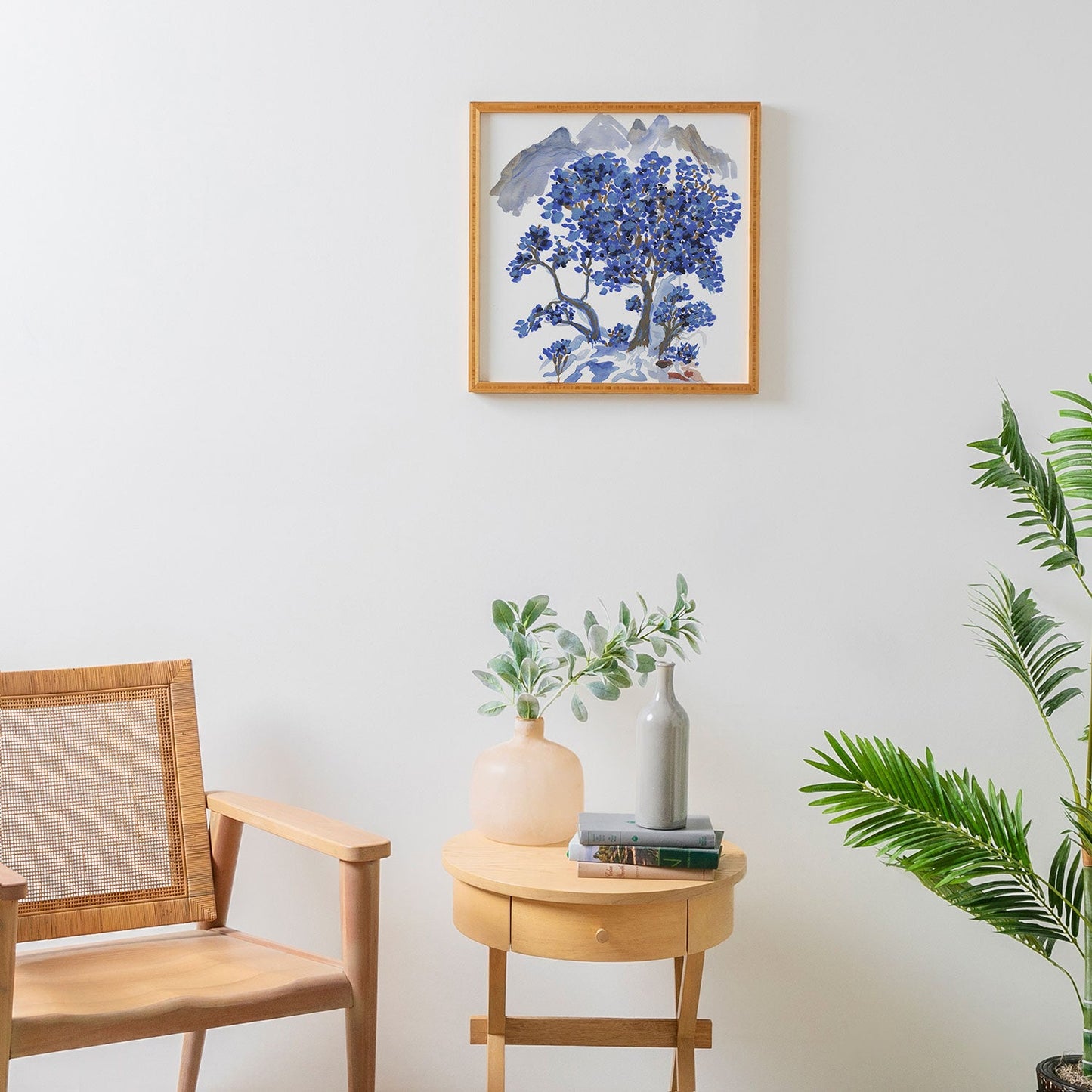 Rachelle Roberts Misty Blue Mountain Framed Wall Art