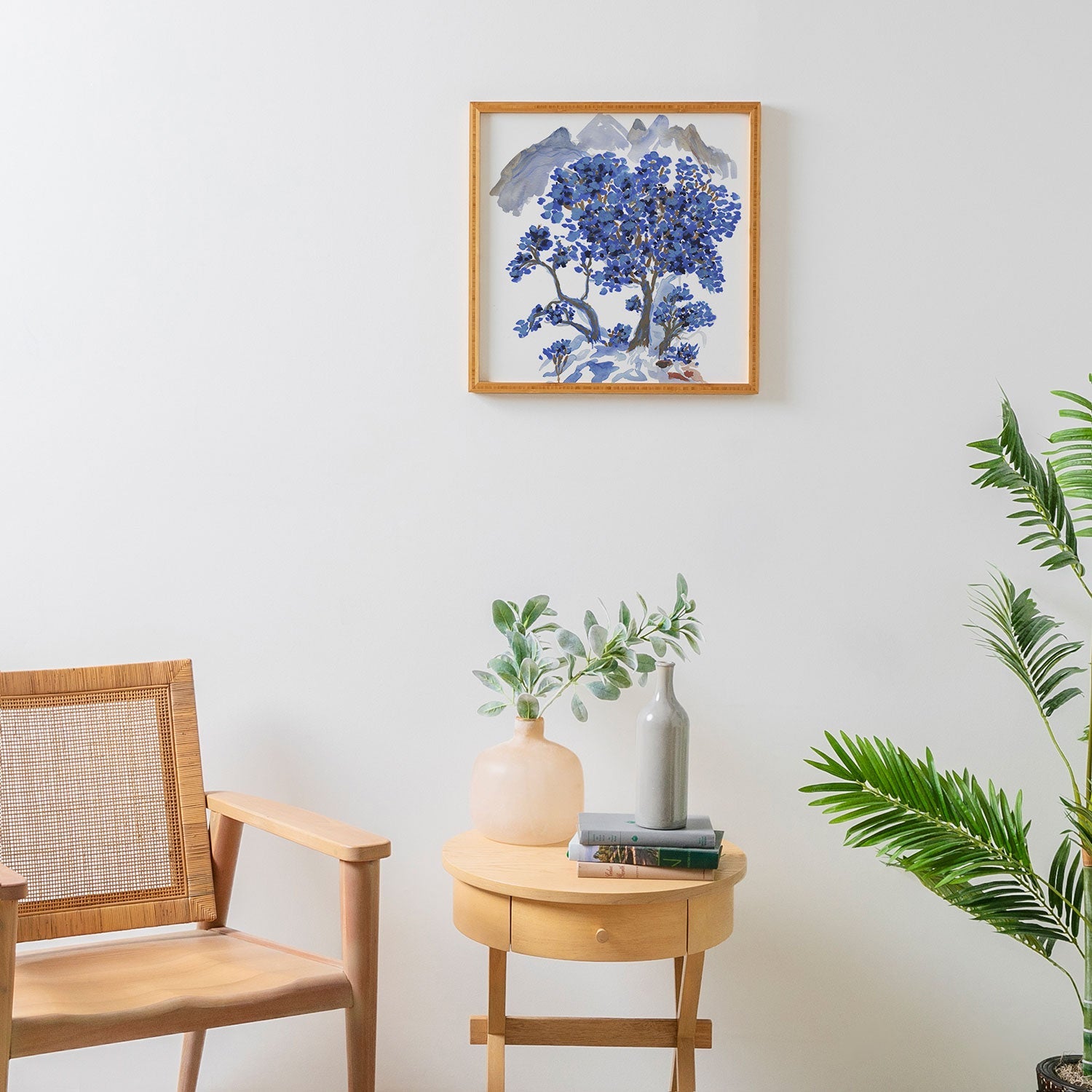 Rachelle Roberts Misty Blue Mountain Framed Wall Art