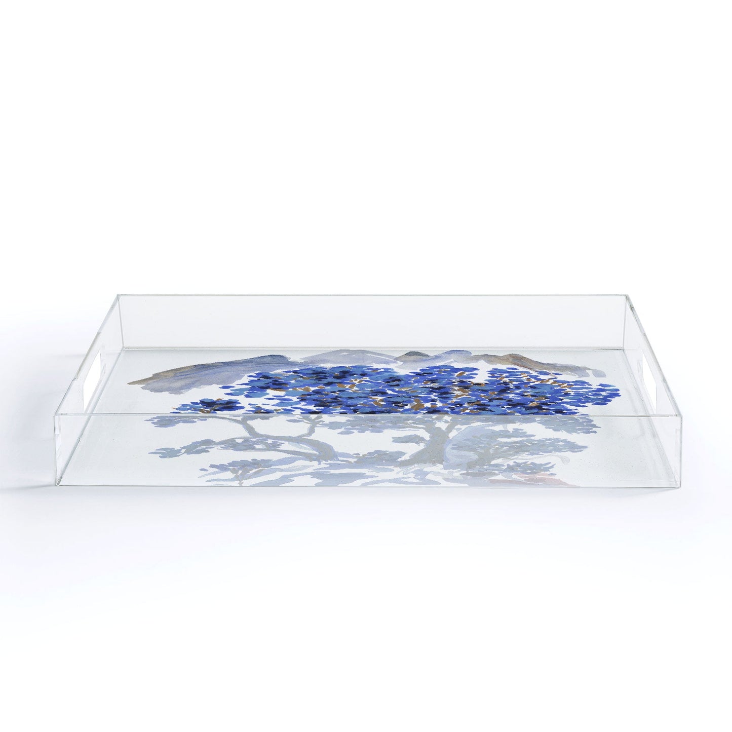 Rachelle Roberts Misty Blue Mountain Acrylic Tray