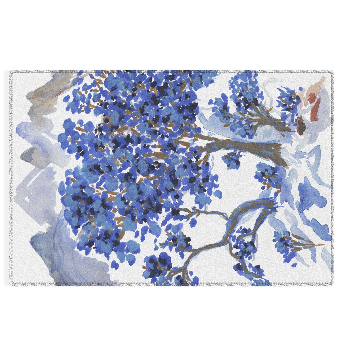 Rachelle Roberts Misty Blue Mountain Outdoor Rug