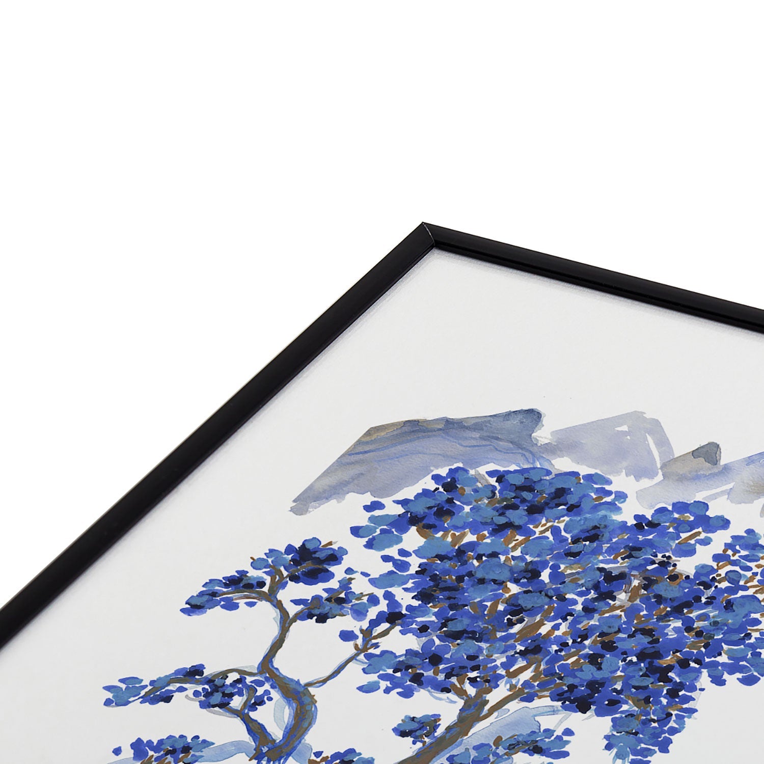 Rachelle Roberts Misty Blue Mountain Metal Framed Art Print