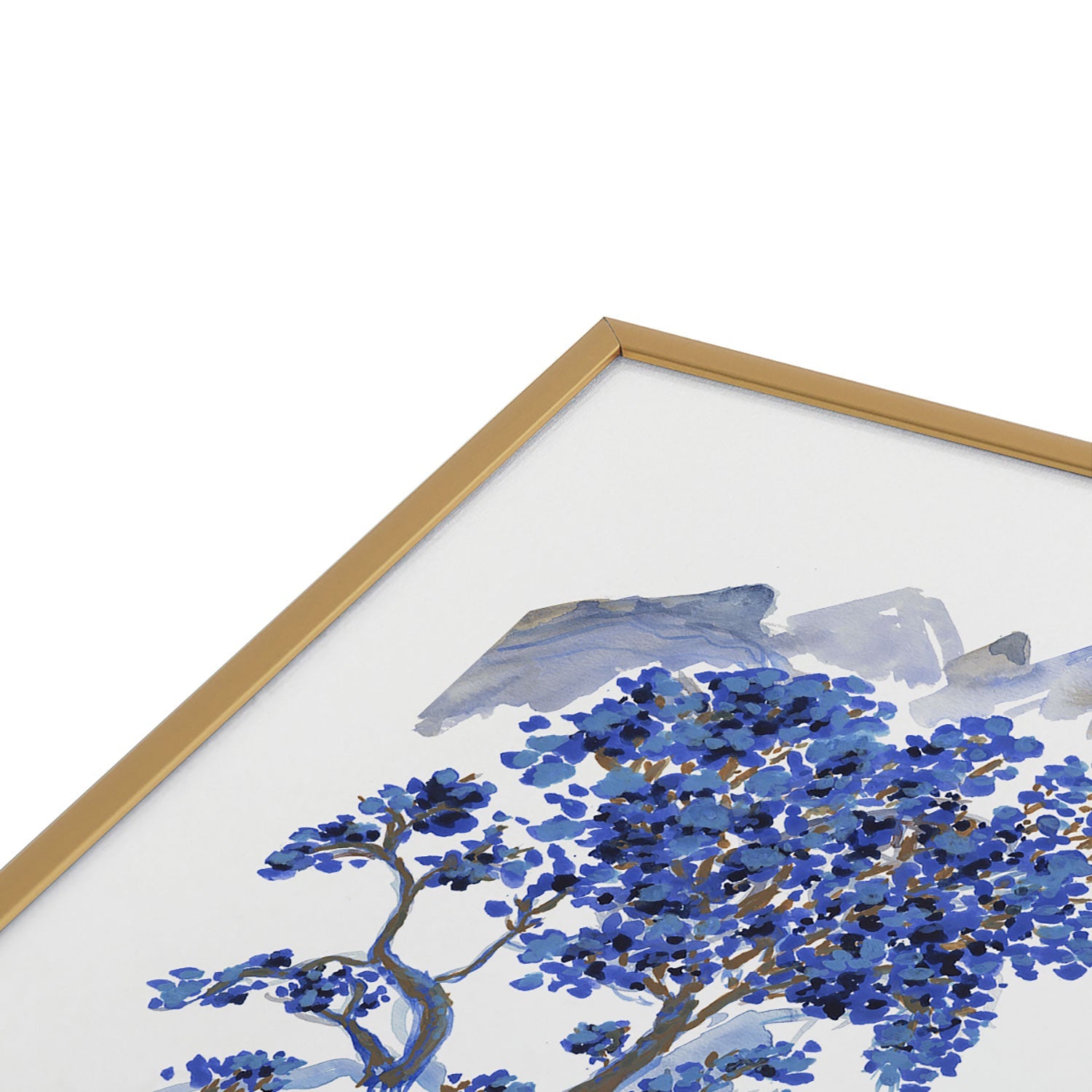 Rachelle Roberts Misty Blue Mountain Metal Framed Art Print