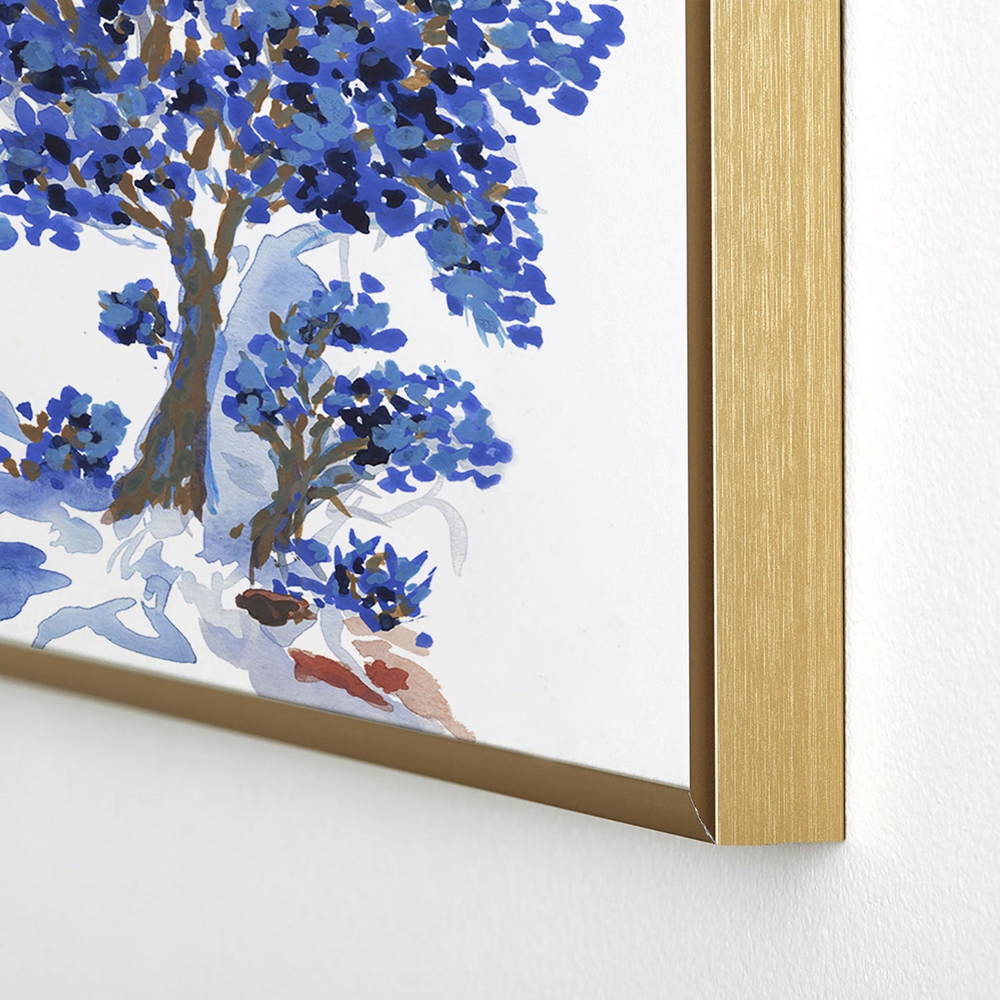 Rachelle Roberts Misty Blue Mountain Square Metal Framed Art Print