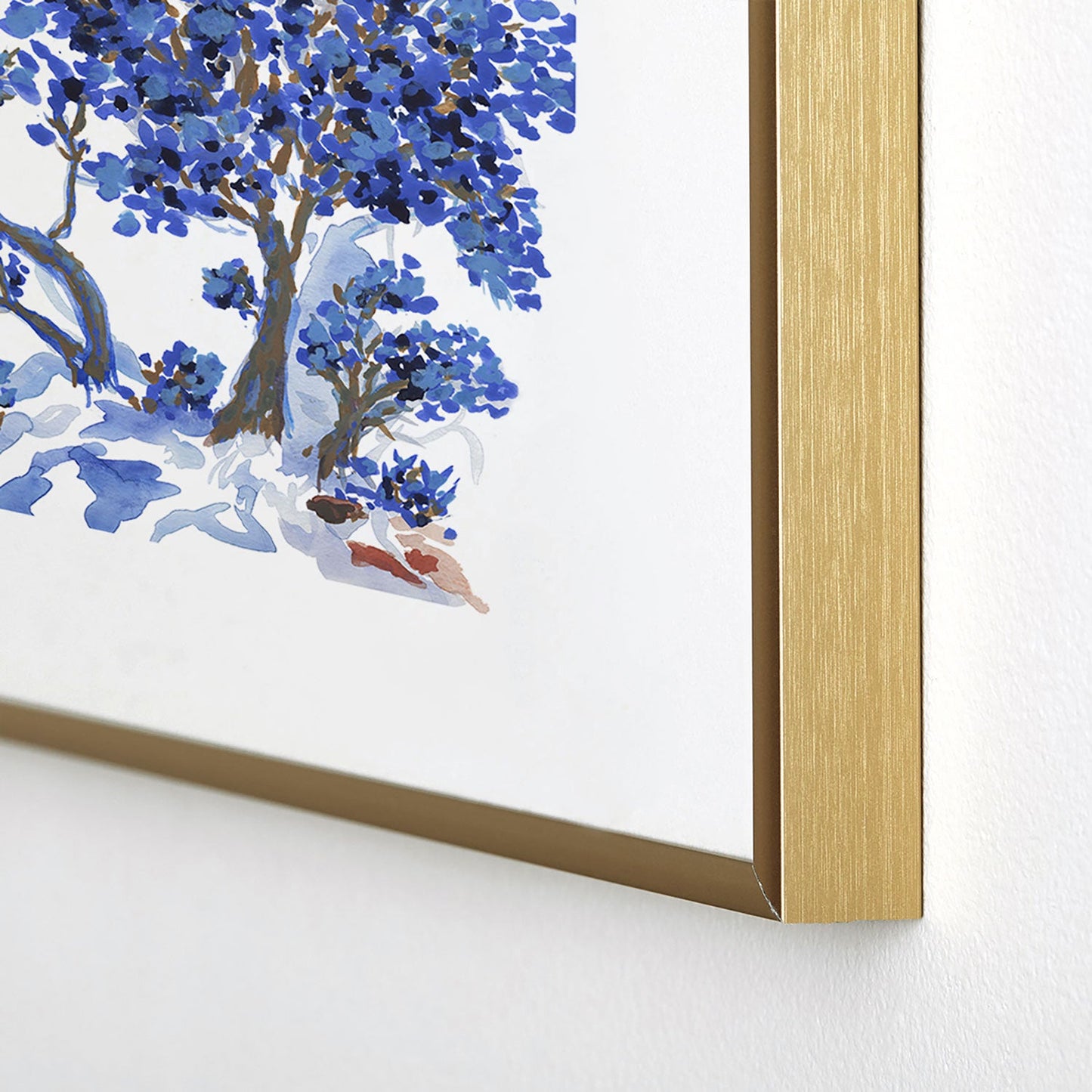 Rachelle Roberts Misty Blue Mountain Metal Framed Art Print
