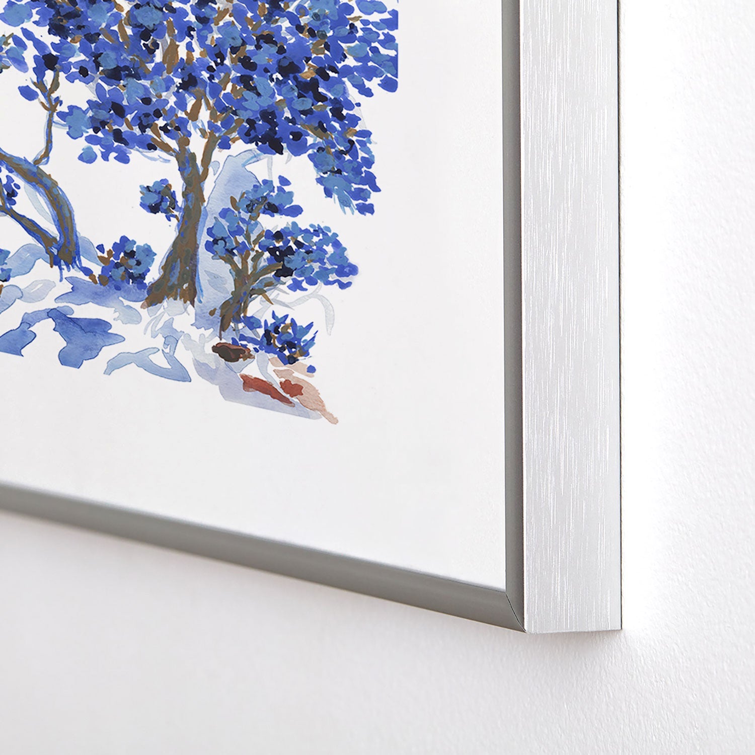 Rachelle Roberts Misty Blue Mountain Metal Framed Art Print
